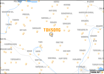 map of Tŏksŏng