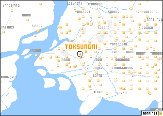 map of Tŏksŭng-ni