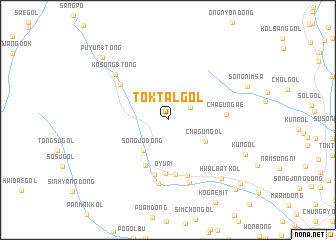 map of Tŏktal-gol