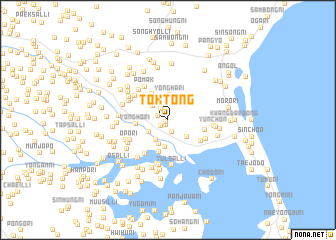 map of Tŏk-tong