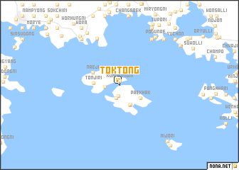 map of Tŏk-tong