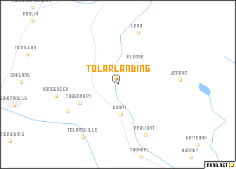 map of Tolar Landing