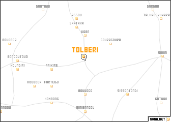 map of Tolbéri