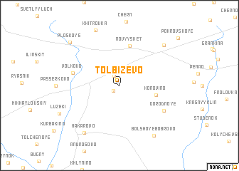 map of Tolbizëvo