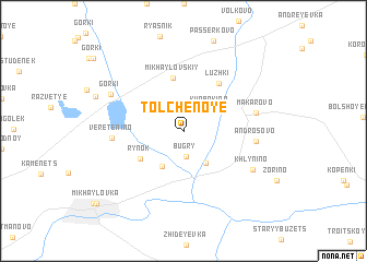 map of Tolchënoye