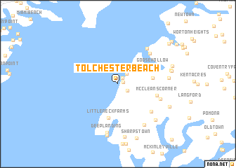 map of Tolchester Beach