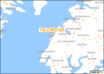 map of Tolchester