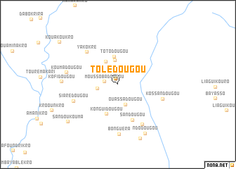 map of Tolédougou