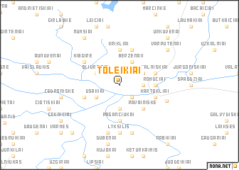 map of Toleikiai