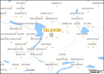 map of Toleikiai