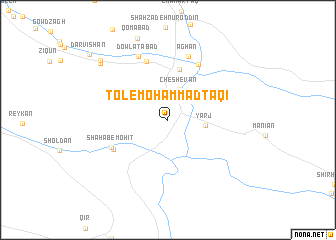 map of Tol-e Moḩammad Taqī