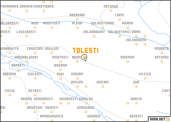 map of Ţoleşti