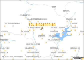 map of Tolibia de Arriba