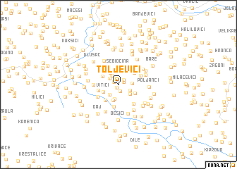 map of Toljevići