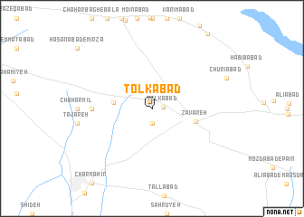 map of Tolkābād