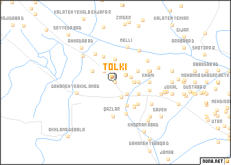 map of Tolkī