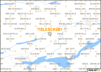 map of Tolkschuby