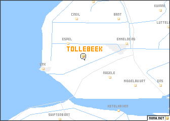 map of Tollebeek