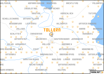 map of Töllern