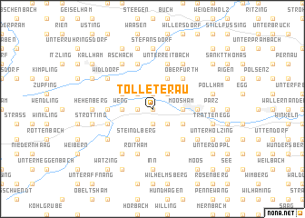 map of Tolleterau