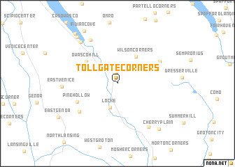 map of Toll Gate Corners