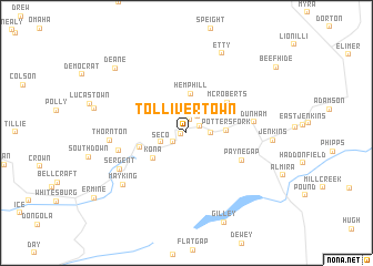 map of Tolliver Town