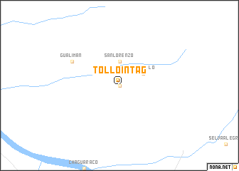 map of Tollo Intag