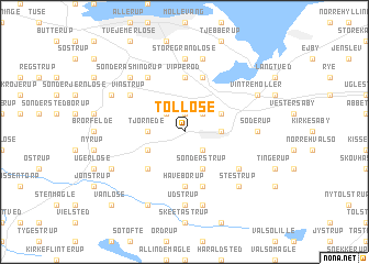 map of Tølløse