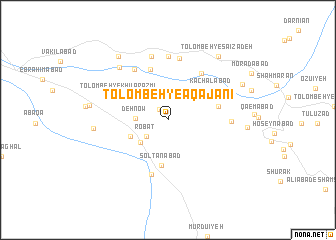 map of Tolombeh-ye Āqā Jānī