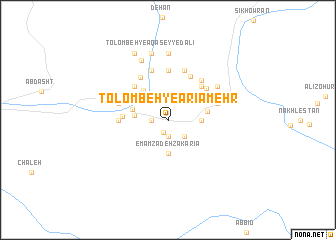 map of Tolombeh-ye Ārīāmehr