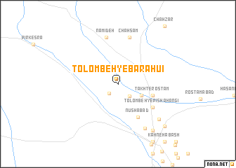 map of Tolombeh-ye Barāhū\