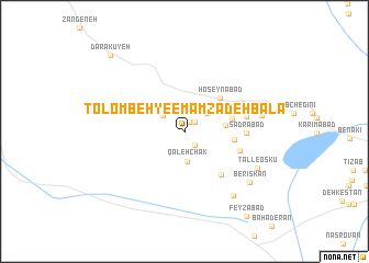 map of Tolombeh-ye Emāmzādeh Bālā