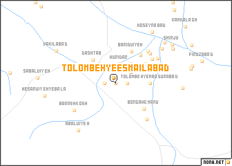 map of Tolombeh-ye Esmā‘īlābād