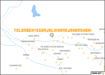 map of Tolombeh-ye Ganj‘alī Khān-e Jahānshāhī