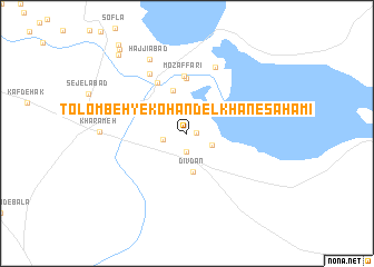 map of Tolombeh-ye Kohandel Khān-e Sahāmī