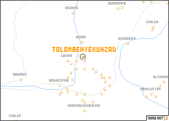 map of Tolombeh-ye Kūhzād