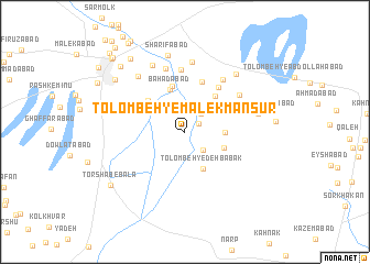 map of Tolombeh-ye Malek Manşūr