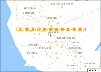 map of Tolombeh-ye Moḩammadābād-e Akhūndī