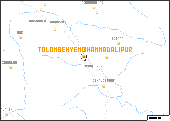map of Tolombeh-ye Moḩammad ‘Alīpūr