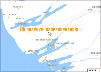 map of Tolombeh-ye Moz̧affar-e ‘Abbāslū