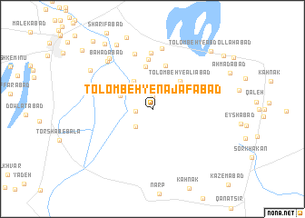 map of Tolombeh-ye Najafābād