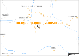 map of Tolombeh-ye Pākūhī-ye Dasht Deh