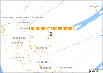 map of Tolombeh-ye Qāsemābād