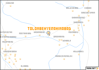 map of Tolombeh-ye Raḩīmābād