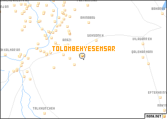 map of Tolombeh-ye Semsār