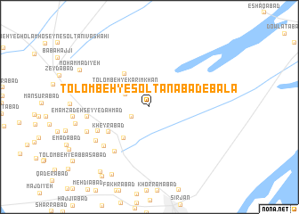 map of Tolombeh-ye Solţānābād-e Bālā