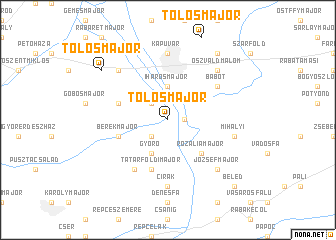 map of Tölösmajor