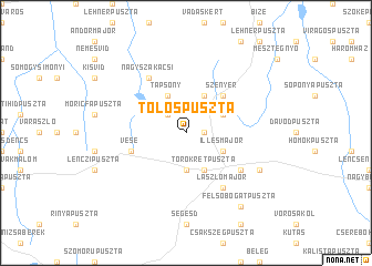 map of Tölöspuszta