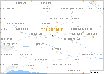 map of Tolpuddle