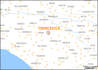 map of Tomačevica